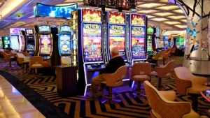 a casino room filled with lots of slot machines