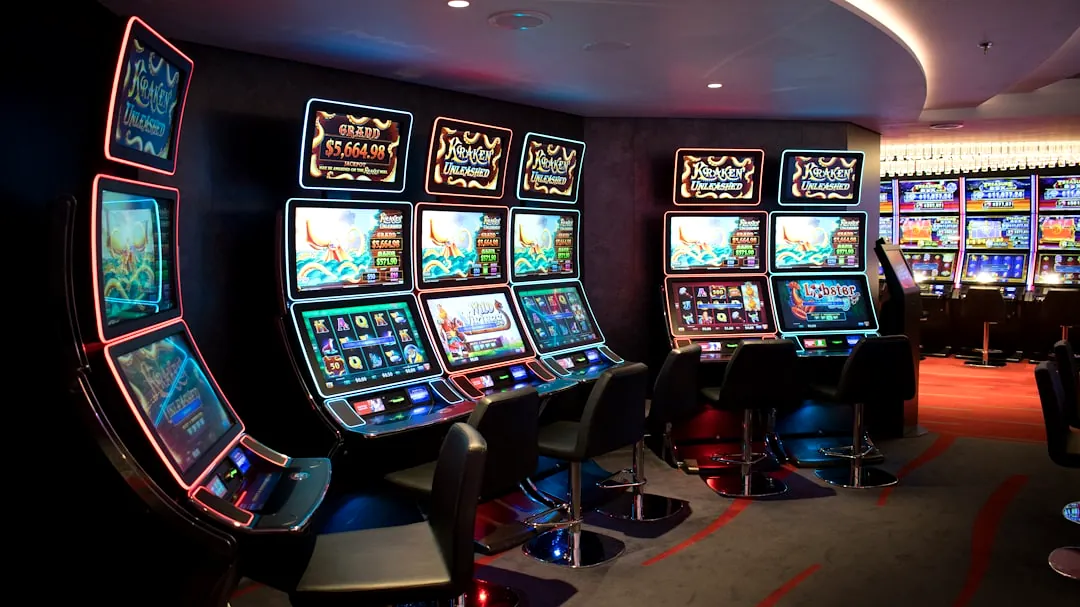 a casino room filled with lots of slot machines