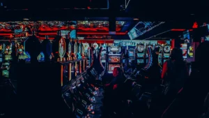 multicolored casino interior